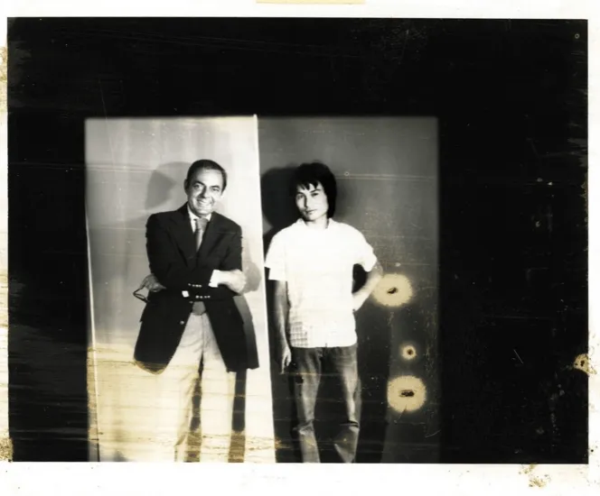 アメリカVOGUE撮影のテストポライド（左 VOGUEのディレクター）